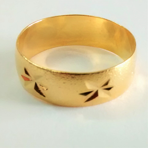 ANILLO EN LAMINADO AROS DE MATRIMONIO ESTRELLA CORRUGADA ANL00014