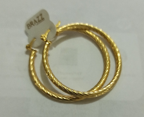 ARGOLLA EN LAMINADO ENTORCHADA 38X38MM ALD00323