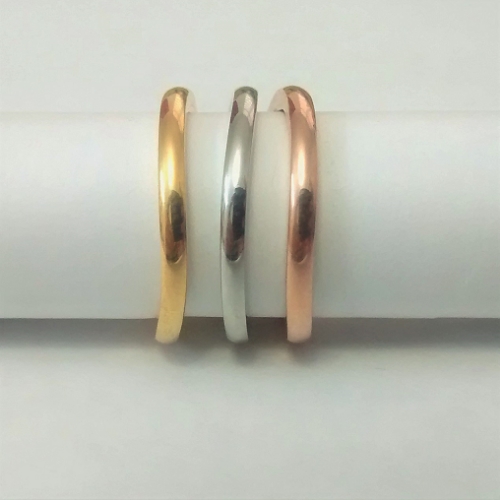 ANILLO EN ACERO  TRÍOS LISO MOLDEADO EN CARTIER ANA00062