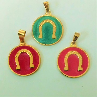 DIJE EN LAMINADO HERRADURA EN MEDALLA / M  DLD00211