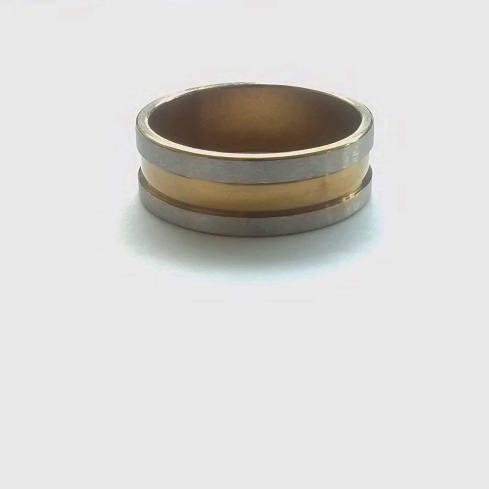 ANILLO EN ACERO AROS DE MATRIMONIO LÍNEAS RECTAS 3 D 8X1MM ANA000130
