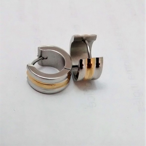 ARGOLLA EN ACERO HOGGY 2 TONOS 13X7 MM