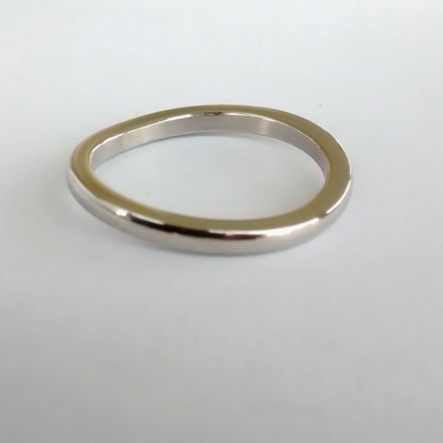 ANILLOS DE ACERO AROS DE MATRIMONIO LISO ONDULADOS 1.5X2MM ANA000120