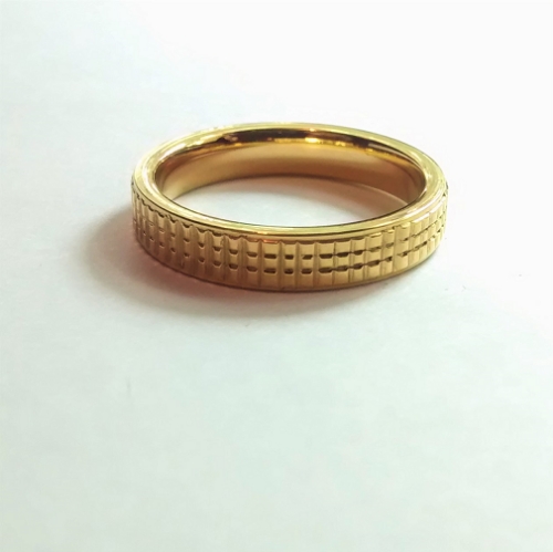 ANILLO EN ACERO  AROS DE MATRIMONIO CON CUADROS LABRADOS 3MMX1 ANA000110