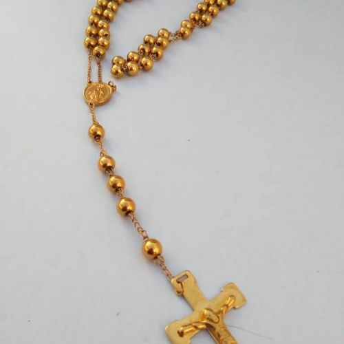 ROSARIO EN ACERO ESFERA DORADA 8MMX550 MMRAU0001 4