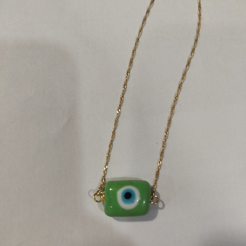 CADENA FABRICADA EN LAMINADO TIPO CARAMELO OJO TURCO EN MURANO CFL00029