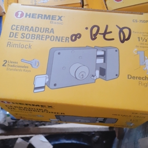 Cerradura de sobreponer DERECHA HERMEX