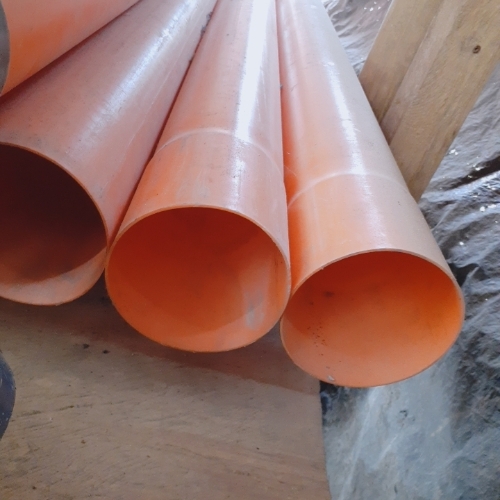 Tubo de drenage de 4" naranja.