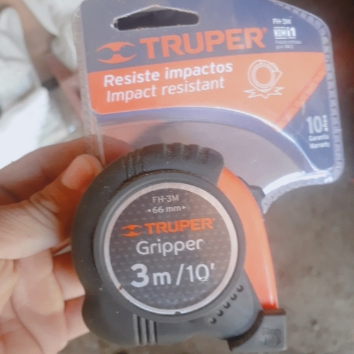 FLEXOMETRO GRIPPER CONTRA IMPACTOS 3 M CINTA 13 MM, TRUPER