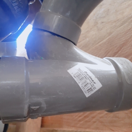 TEE PVC 2" PD gris