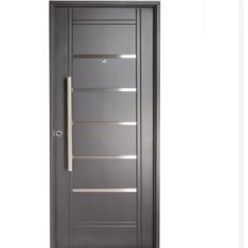 Puerta Iny NEGRA Derecha Insertos de ACERO barral 
REDONDO 75 cm