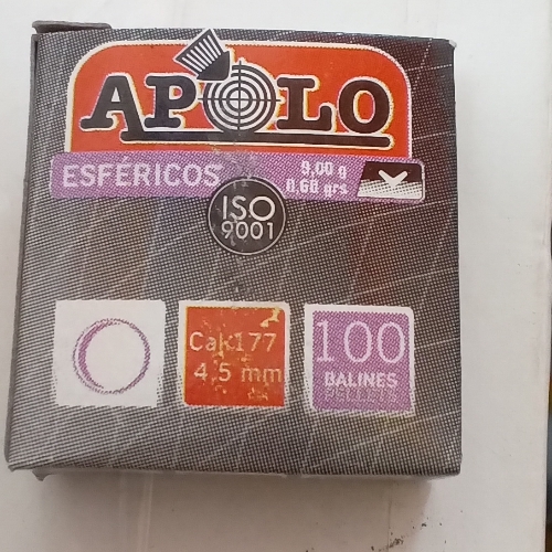 Balines esfericos Apolo 4,5mm x100