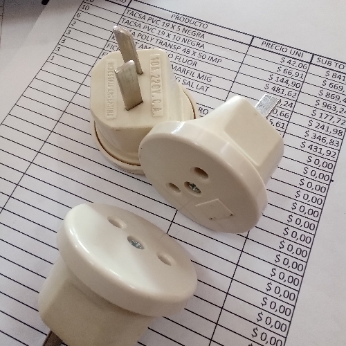 Adaptador redondo a chato