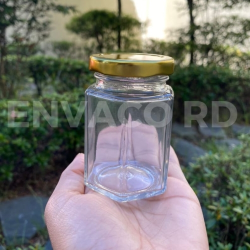 HEXAGONAL 4 OZ ALTO / TAPA DORADA