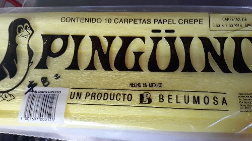 papel  crepe amarillo canario