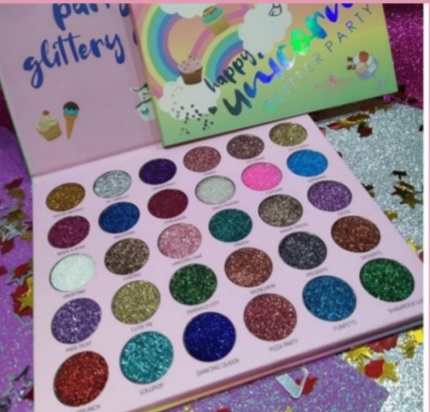 Paleta de sombras unicorn glitter party