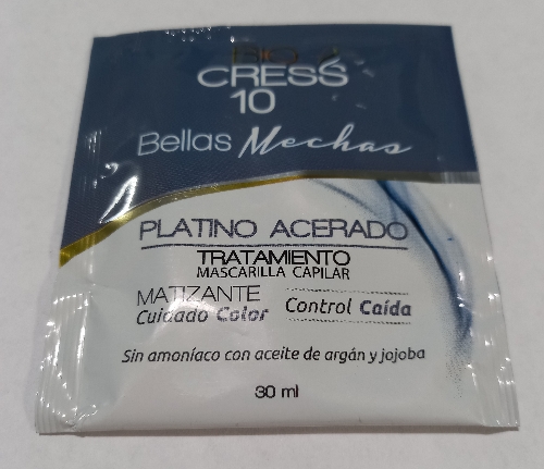 Matizante Biocress platino acerado sobre 30ml