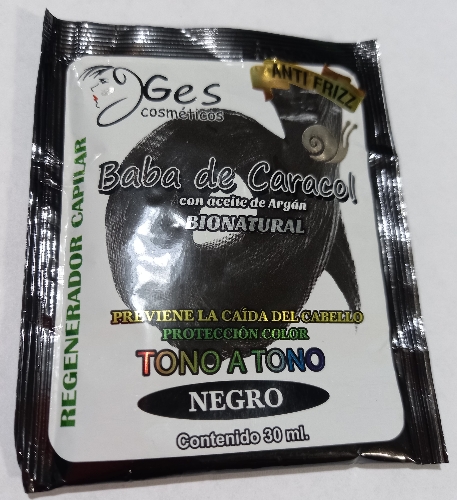Matizante tono a tono Negro Baba de caracol Ges cosméticos sobre 30ml