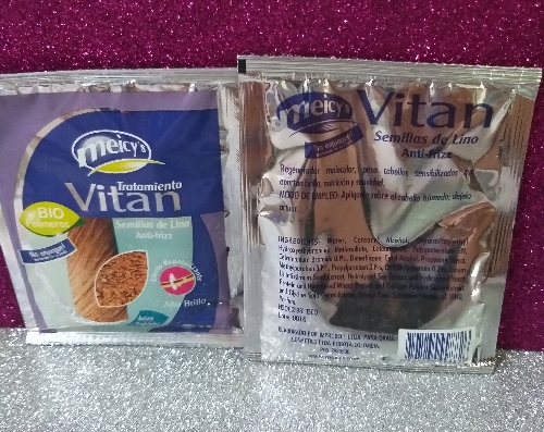 Tratamiento antifrizz semillas de lino Meicy sobre