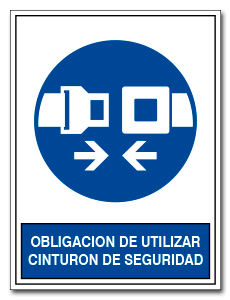 OBLIGACION DE USAR CINTURON DE SEGURIDAD GRANDE