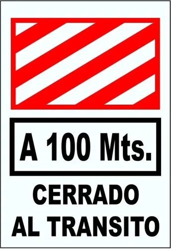 A 100 mts cerrado el transcito