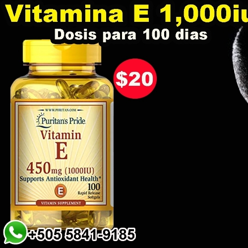 Vitamina E 1000iu  100 Soft Gel