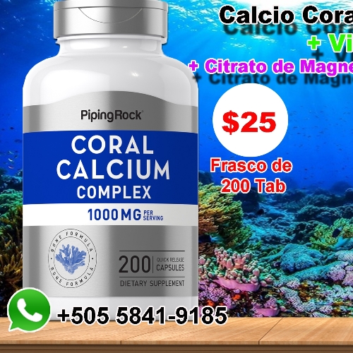 Calcio Coral Complex 200 Cápsulas, PipingRock