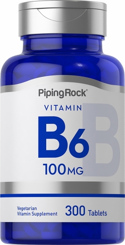 Vitamina B6 100mg Frasco de 300 Tabletas / PipingRock
