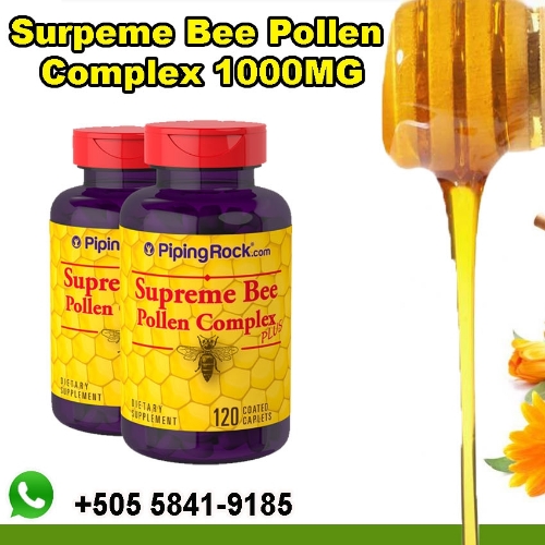 Pollen Supreme Bee Pollen Complex 1000mg, Frasco de 120 Tabletas / PipingRock