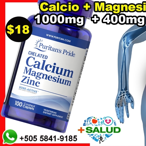 Calcio + Magnesio + Zinc 100 Tabletas