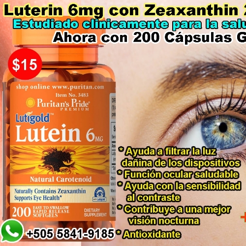 Luteina 6mg 200 Soft Gel
