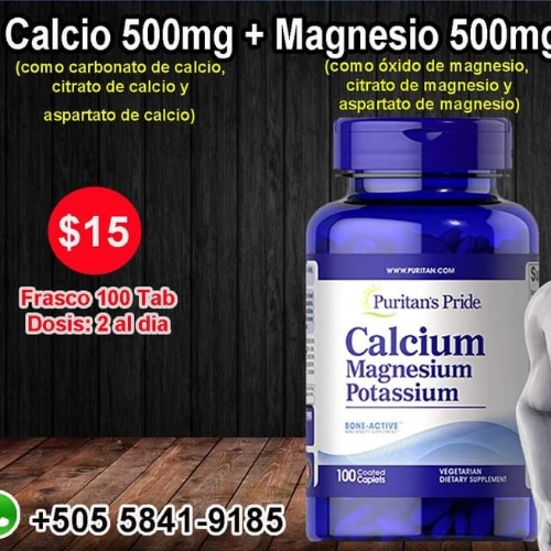 Calcio Magnesio Potasio , Triple / Frasco de 100 Tabletas