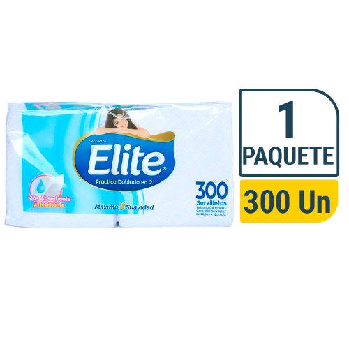 Servilleta Elite Práctica Paquete x 300 Un