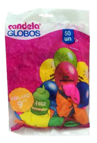 Globos Perlados Feliz Cumple 9" x 50 unidades