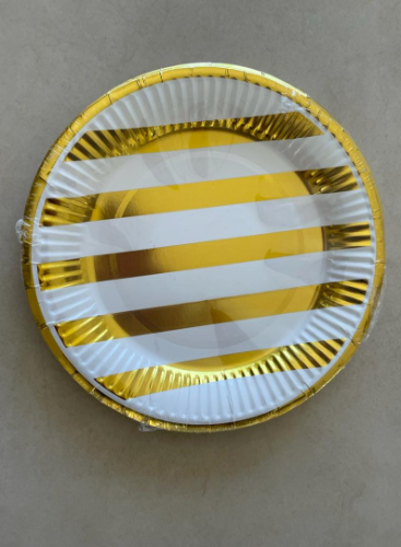 Plato Rayas Oro x 10 u