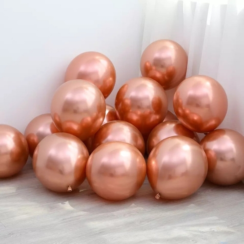 Globos Cromados 12" Rose Gold x unidad