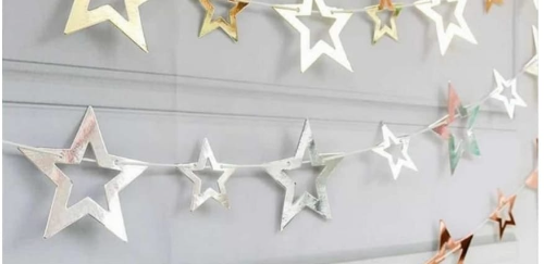 Guirnalda Estrella Calada Plata