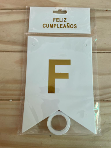 Banderín Feliz Cumpleaños Blanco DILAX