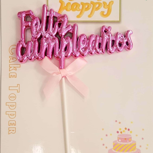 Topper Símil Globo Fucsia