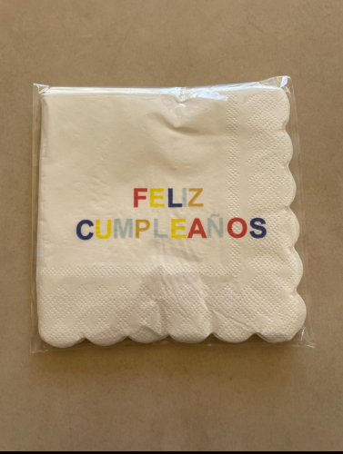 Servilletas Feliz Cumpleaños x 10 u