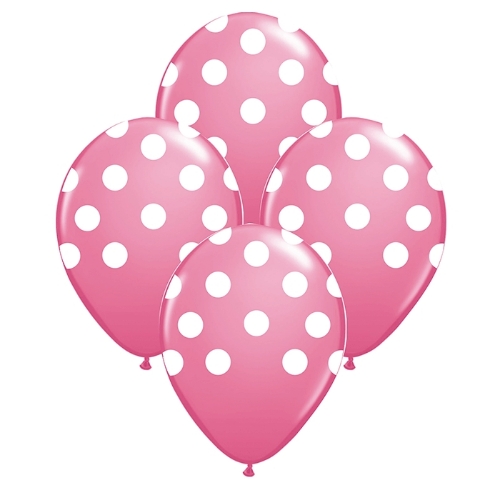 Globos Lunares Rosa 12" x 12 u.