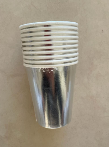Vasos Metalizados Plata x 10 u