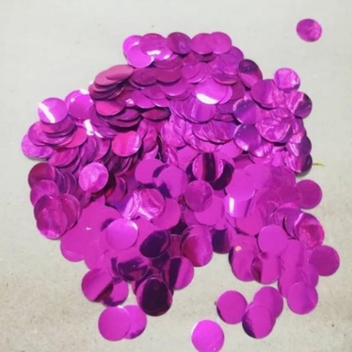 Confetti Metalizado Redondo Fucsia