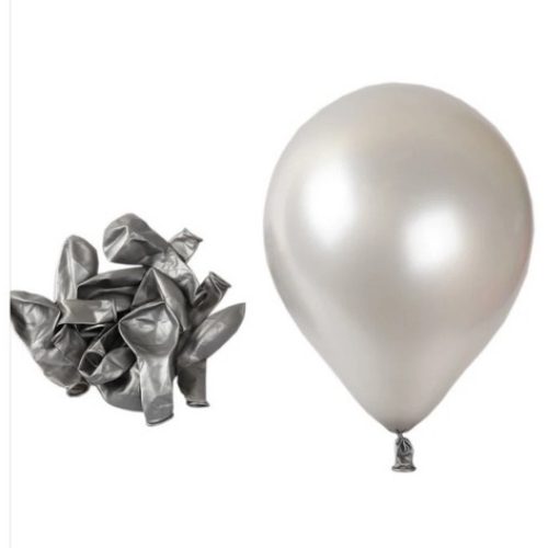 Globo Perlado Plata 12" x 25 u