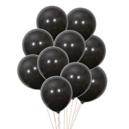 Globo Perlado Negro 12" x 25 u.