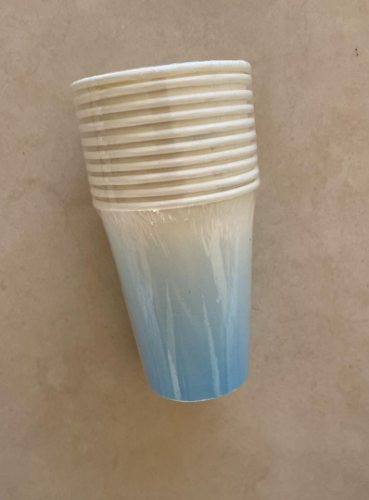 Vasos Flat Celeste x 10 u