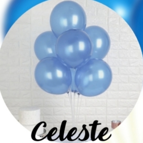 Globo Perlado 12" Celeste x 25 u