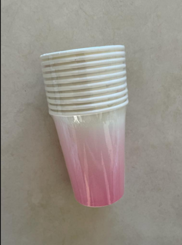 Vasos Flat Rosa x 10 u