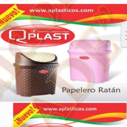 PAPELERA RATAN CHICO  QPLAST
