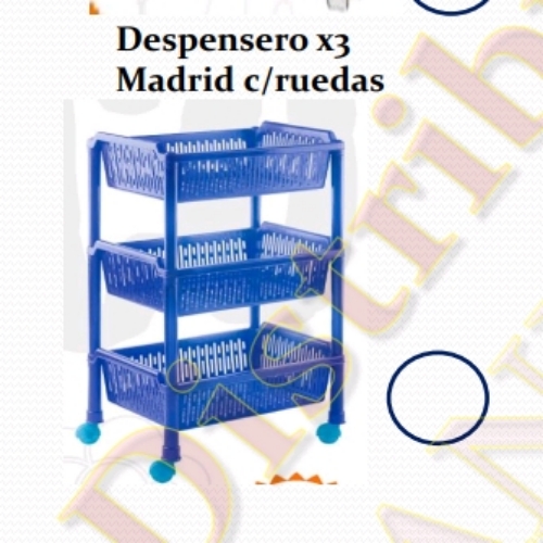 DESPENSERO MADRID X3 NIV. C/ RUEDA SUMAC